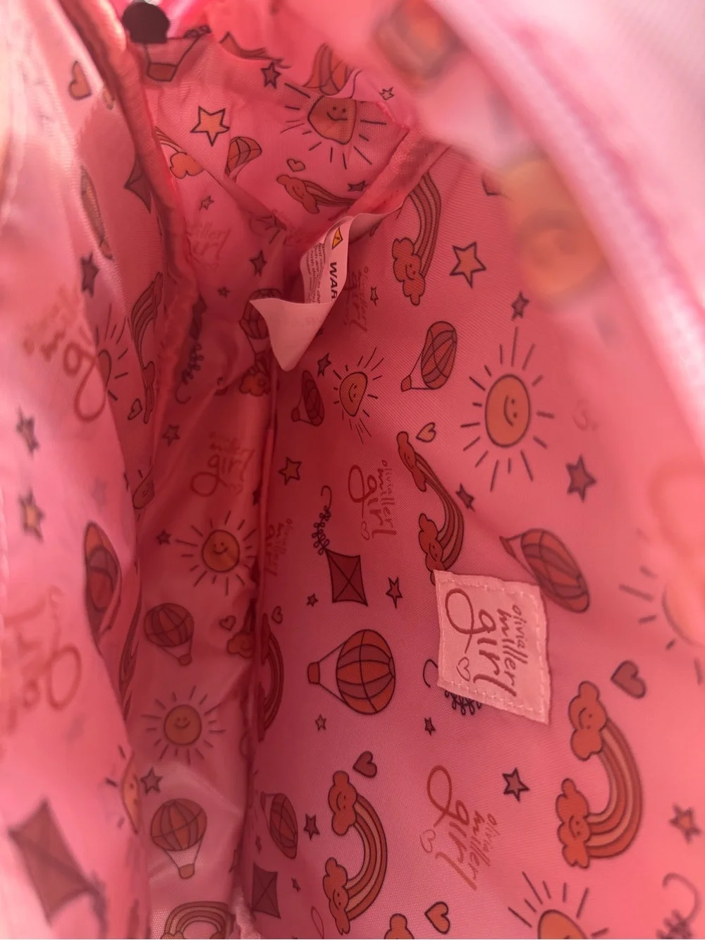 Olivia Miller Pink Pastel Rainbow Heart & Butterfly Crossbody Bag Set